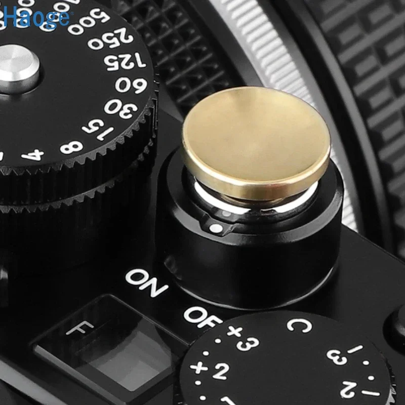 Haoge-Botão de liberação do obturador de cobre, 12mm, apto para Fujifilm, XT5, XT50, X-Pro3, Nikon Zf, Leica M10, M-11, superfície côncava