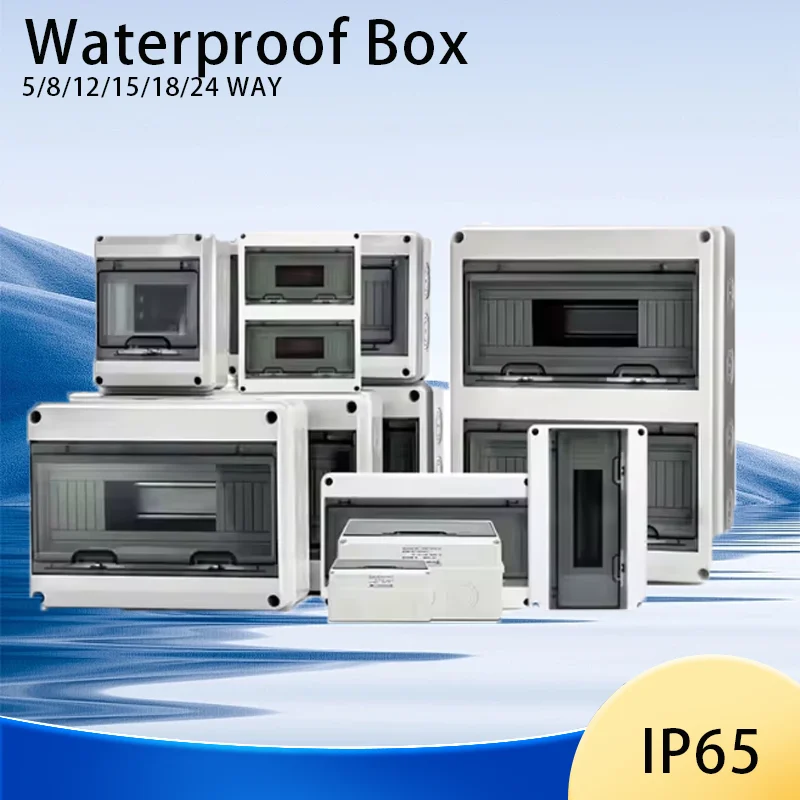 Distribution Box HL Series Junction Box 2/5/8/12/15/18/24 WAY PC Plastic Outdoor Electrical IP65 Waterproof Distribution Box