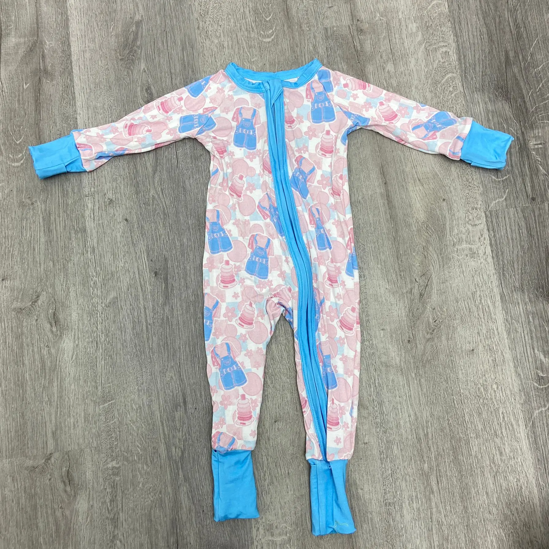 3-6M Bamboo Fiber Baby Romper Toddler Clothing Jumpsuit Clothes LONG Sleeve Infant Pajamas Onesies Solid Bodysuit For Newborn