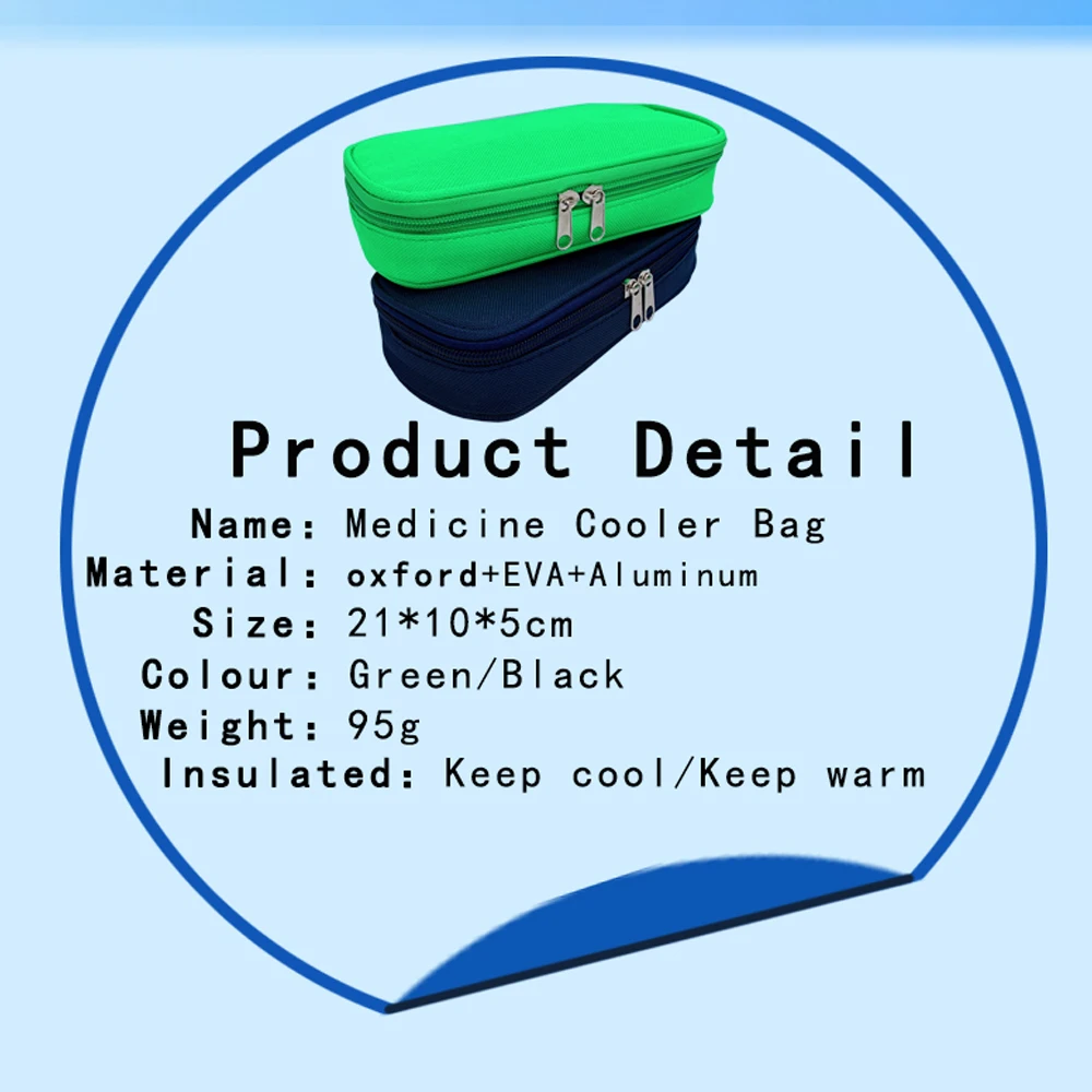 Portable Diabetic Insulin Cooling Bag with Ice Pack Pill Protector Cooler bag Medical Cooler Insulation Organizer Travel Case