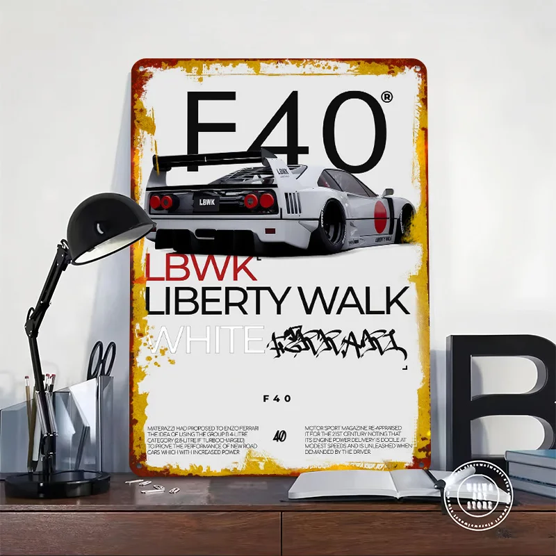 Vintage Supercar Concept Tin Poster Customized Wall Art Retro Vintage Metal Signs for Fans Room Bedroom Decoration Aesthetic