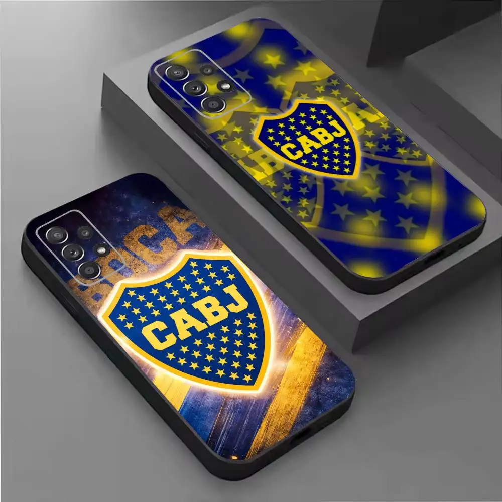 B-Boca Juniors flag Atletico Phone Case For Samsung S26,25,24,21,22,21,20,10,9,8,7,6,5,Ultra,Plus,Fe,Lite Black Shell