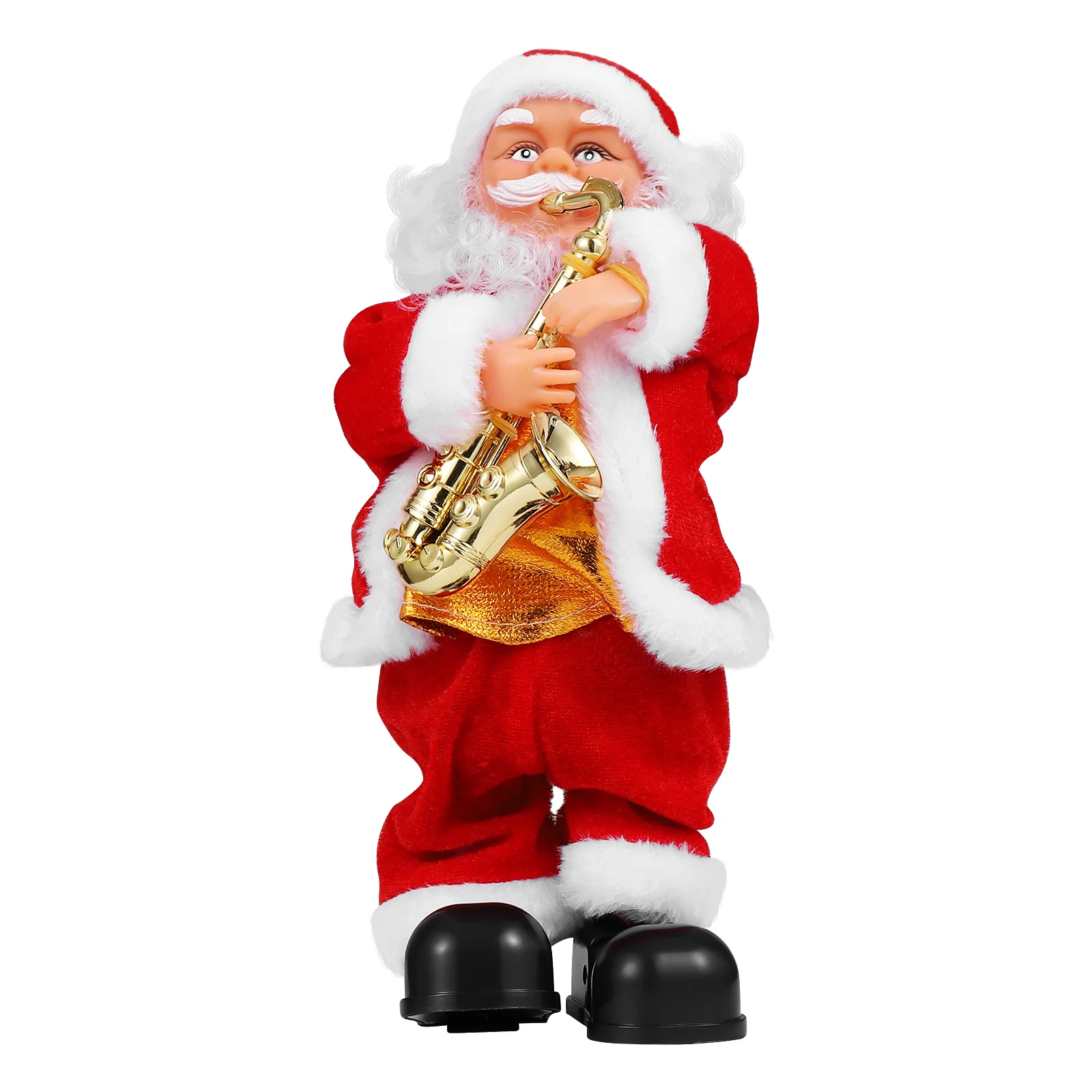 Christmas Decorations Ornament Saxophone Style Santa Gift Musical Moving Figure Claus Elder Stepping