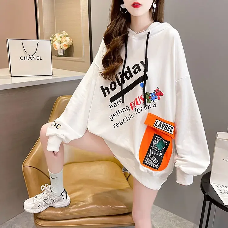 Sudadera con capucha de Anime para mujer, chaqueta vaquera de estilo coreano con gráfico, ropa Vintage de otoño, 2024