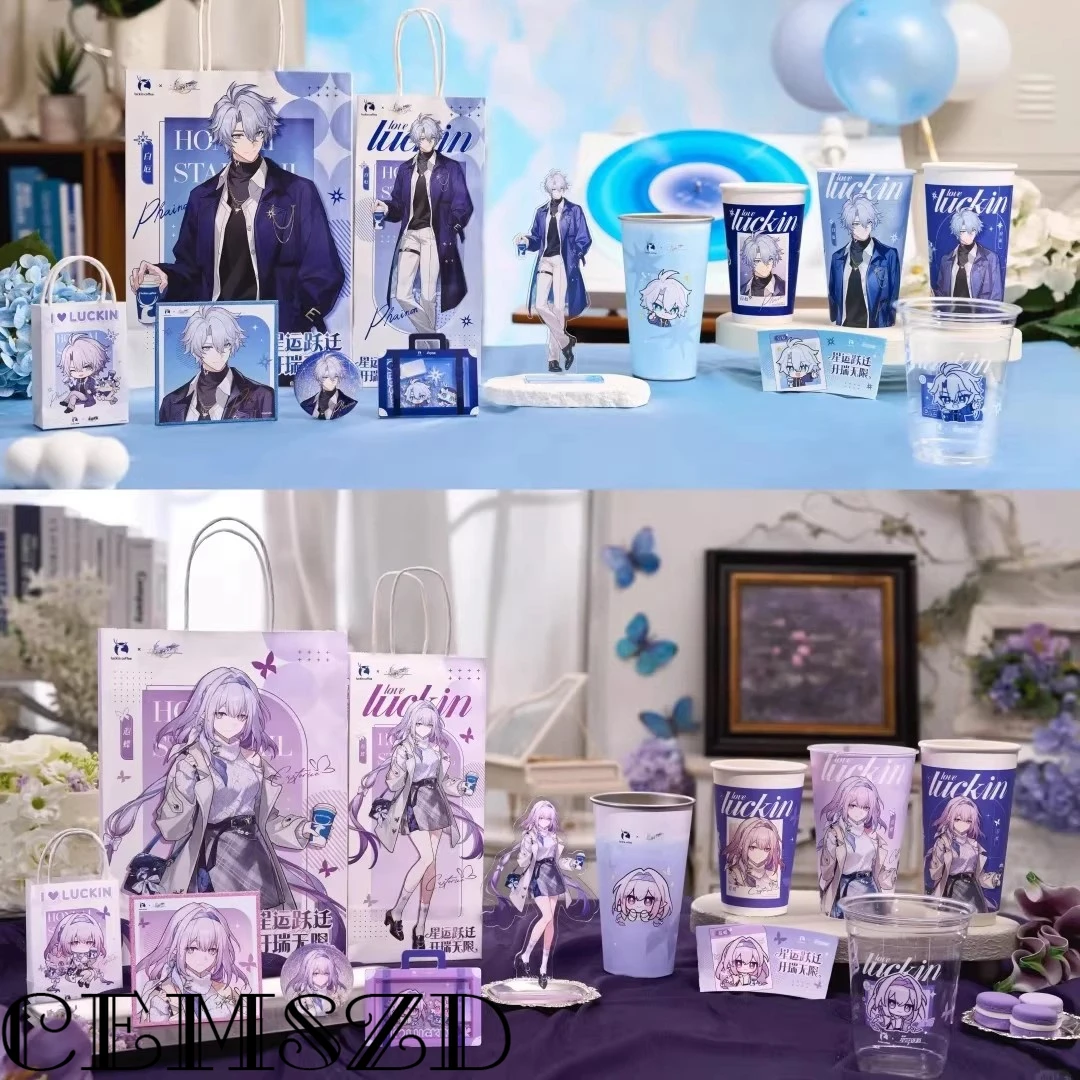 

[LimitedGenuine] Game Honkai Star Rail x Luckin Coffee Phainon Khaslana Castorice Anime Cartoon Badges Props Set Halloween Gifts
