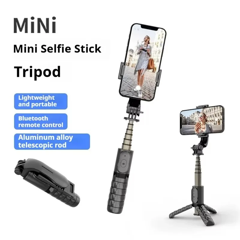 Portable Bluetooth Selfie Stick with Tripod Aluminum Alloy Multi Function Remote Control for Travel Vlogging Photography