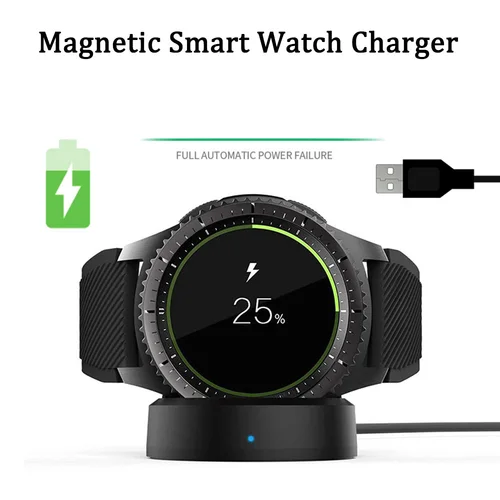 Imagen 1 del producto Cargador magnético inalámbrico para reloj inteligente, base de carga portátil para Samsung Gear S3, cargadores Frontier clásicos, envío directo