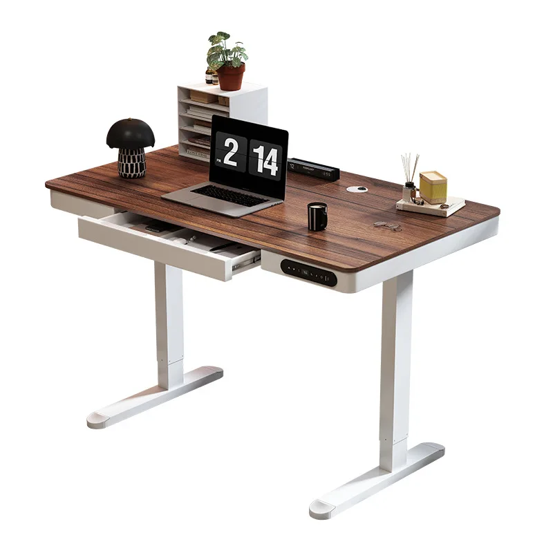 

Smart Electric Height-Adjustable Desk Frame & Modern Table Top with Drawer Unit Assembled for Gaming Office & Home Workstations