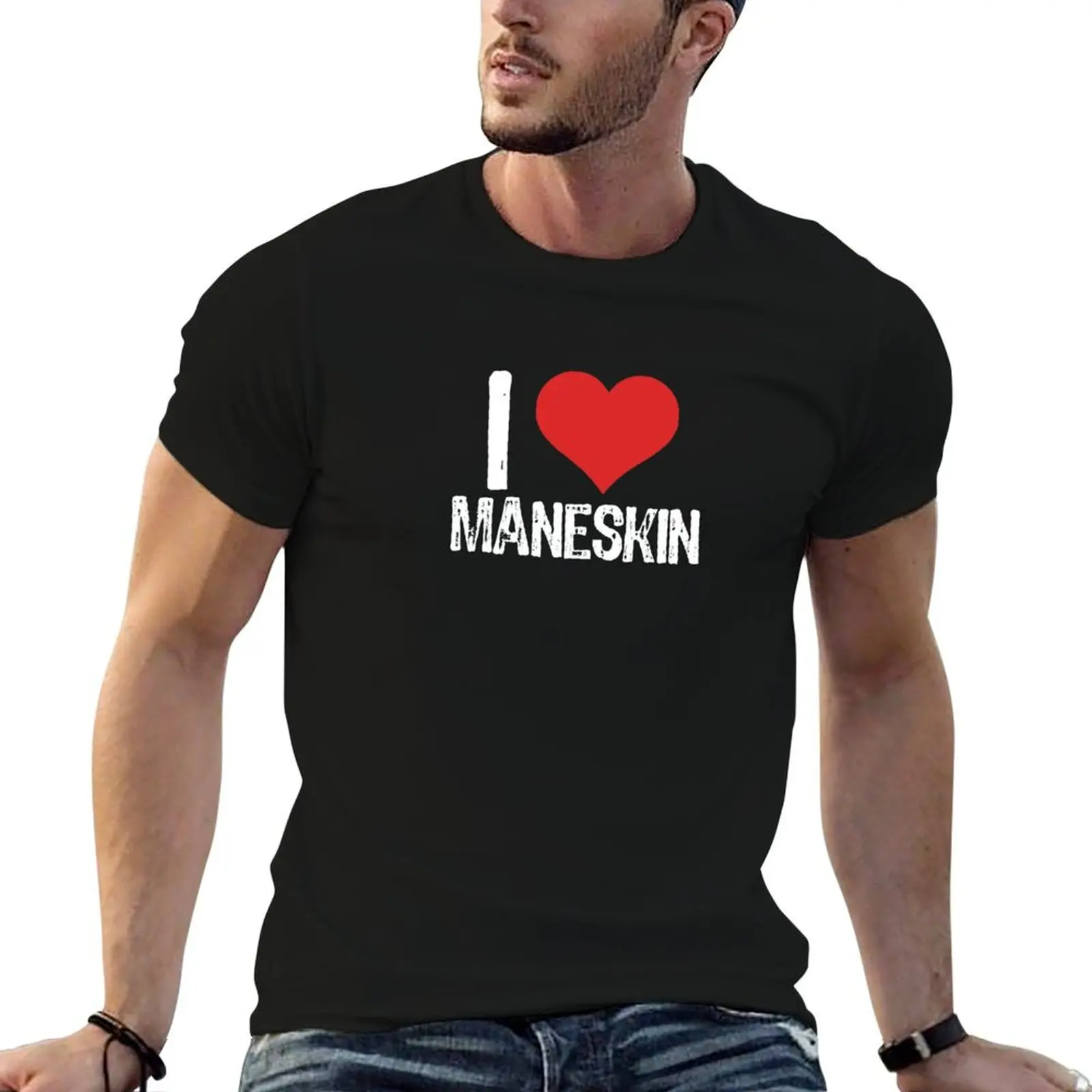 

I Love Maneskin T-Shirt quick-drying plus size clothes custom shirt tee shirts for men