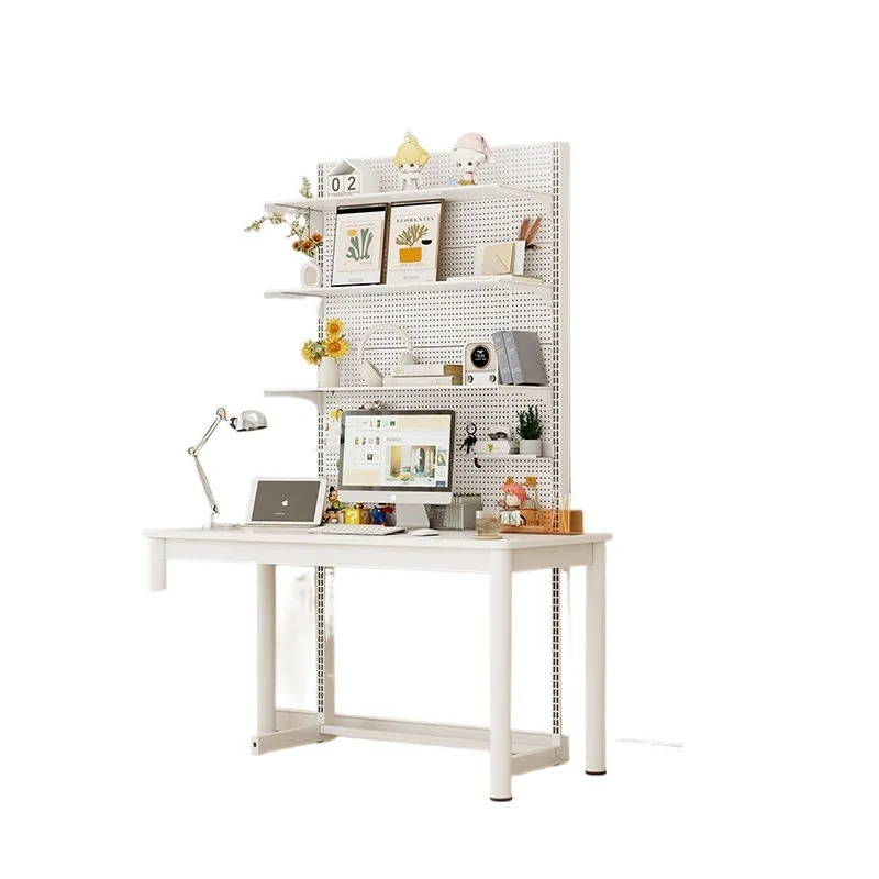 Hardware Pegboard Storage Rack, Bookshelf for Girls, No-Drill Vertical Floor-standing Display Storage Rack for Desks