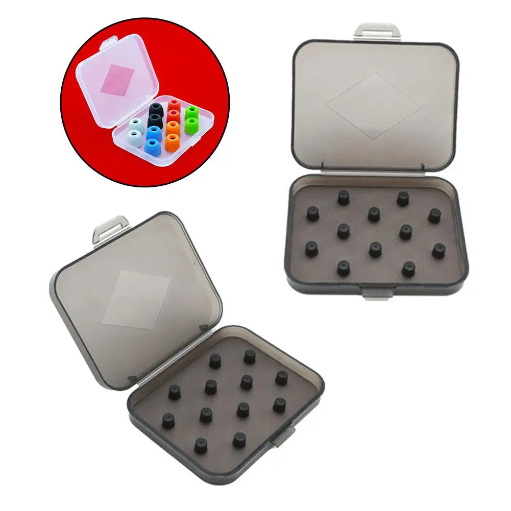Portable Transparent Silicone Eartip Cap Storage Box,for Foam Box Memory Case Storage Eartips Dustproof D1G4