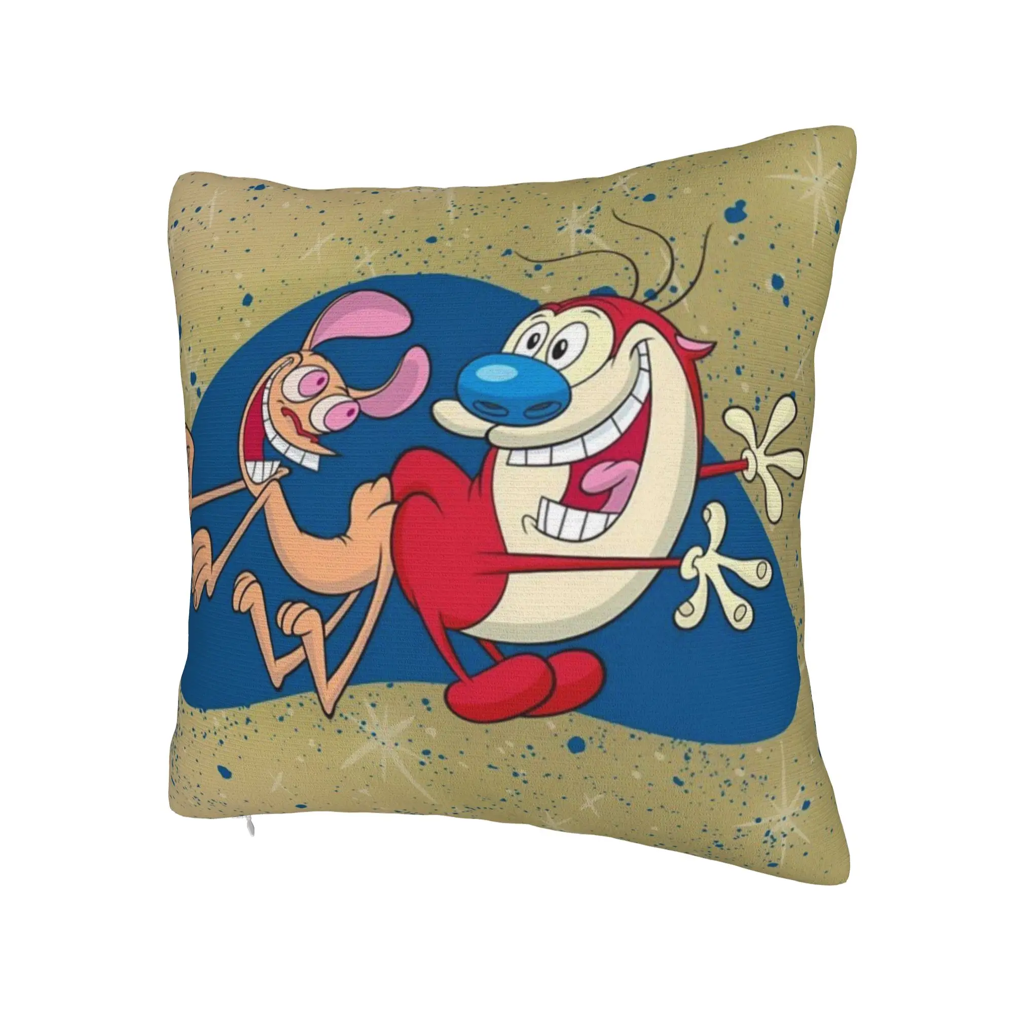 Home Decoration  Duo Rucksack Ren & Stimpy  Pillowcases Merch  Pillow Covers Square Multi Size