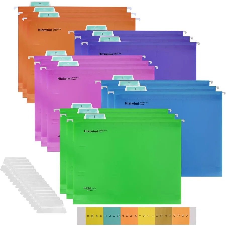 

15 шт. подвесные папки для файлов из полипропилена, подвесные папки размером букв с вкладками, папки для файлов для хранения файлов, подвесные файлы для объемного файла