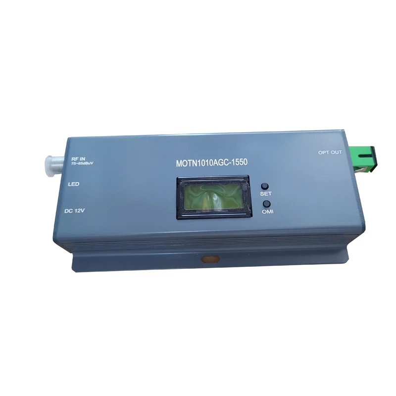 1550nm/1310nm  Mini Optical Transmitter for Indoor CATV & FTTH Networks  SC/APC Connector 10km Fiber Optic Distance