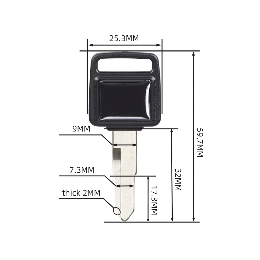 1Pcs New Blank Key Motorcycle Replace Uncut Keys For DIO 56 57 Z4 125 SCR100 WH110 SCR WH 100 CB 400 VTEC