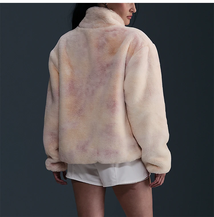 Nike echte neue warme sportliche Mode-Jacke mit lockerem Stehkragen für Damen HQ4871-663 – Detail 4