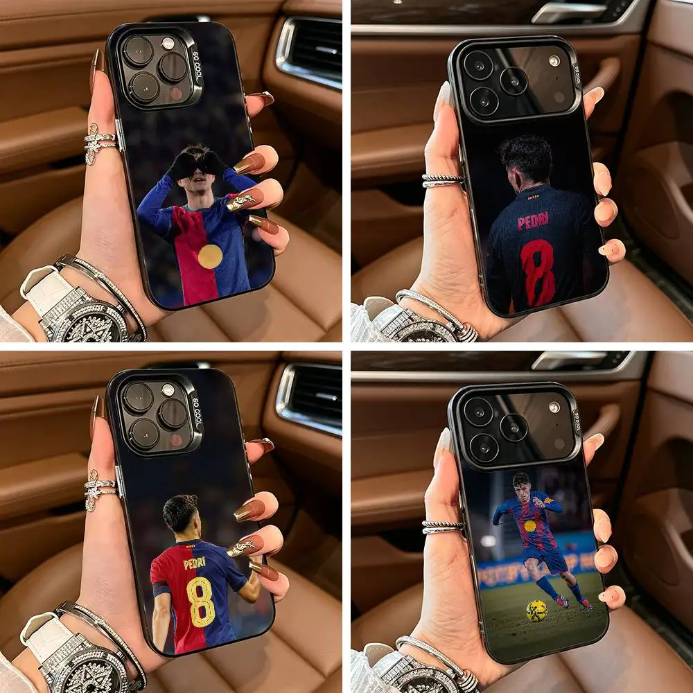 

NO 8 P-Pedri Football Phone Case For IPhone17 16 11 12 13 14 15 16 Pro Max Plus Cover Colored Silver Funda Bumber