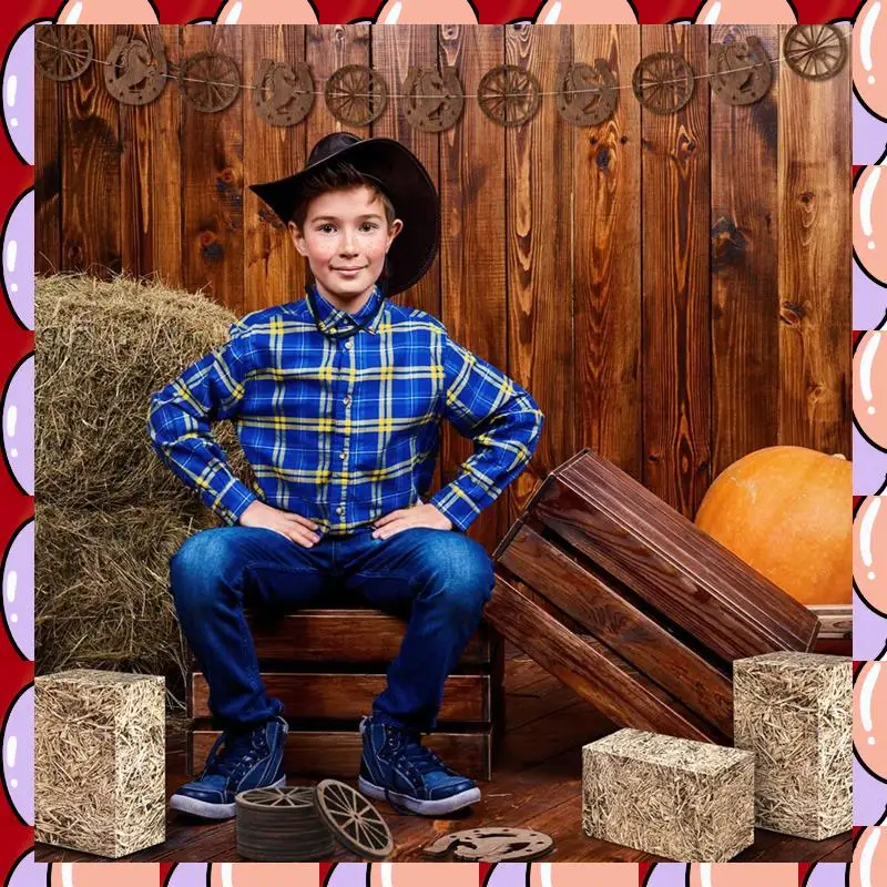 

A72Z 18Pcs Western Party Decorations Farm Birthday Baby Shower Wedding Party Table Decoration Supplies