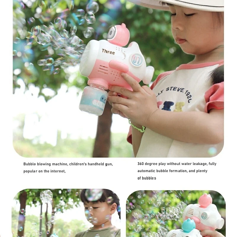 Best-selling bubble machine children's fully automatic bubble-blowing electric handheld Gatling bubble gun toy best-selling bu
