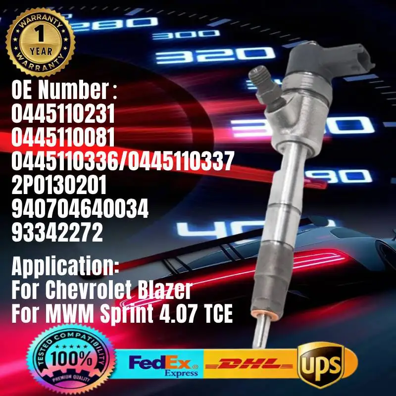 0445110231 0445110081 0445110336 0445110337 2P0130201 940704640034 Fuel Injector for MWM Sprint 4.07 TCE Chevrolet Blazer Engine