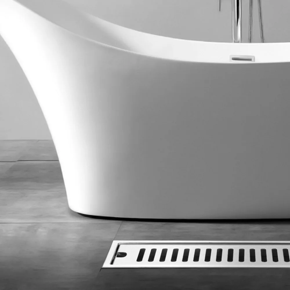 SUS304 Stainless Steel Shower Drain Linear Long Floor Drain Large Drainage Capacity Filter Included Shower Floor Drain Hotel