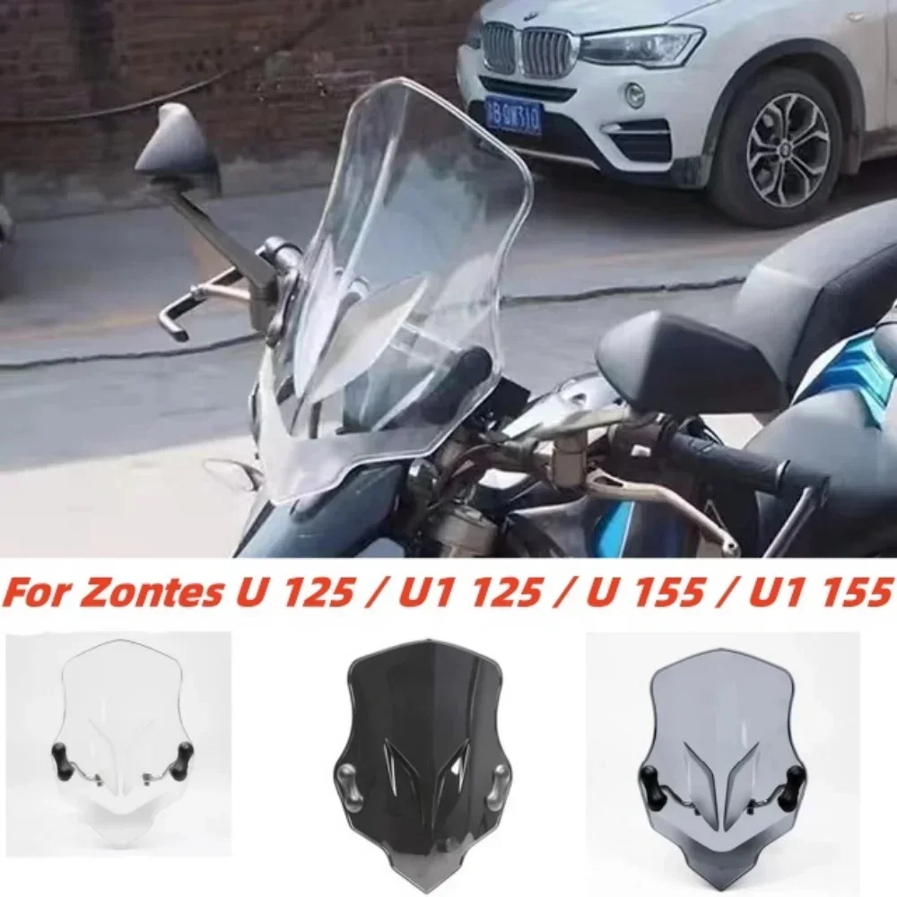 Fit Zontes U Motorcycle Windshield Windscreen Windscreen Deflector for Zontes U 125 / U1 125 / U 155 / U1 155 New