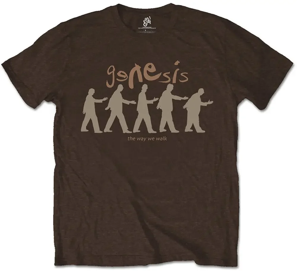 

Genesis The Way We Walk Brown Anime pattern for both men and women High quality cotton Short Sleeves