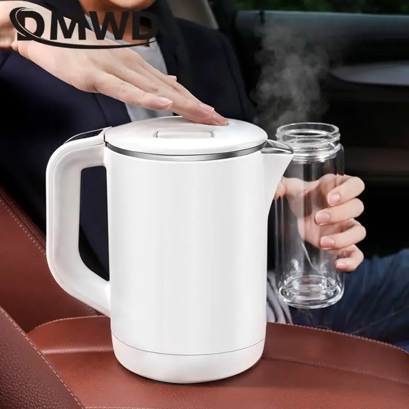 12V/24V Vehicle 1.2L Electric Kettle For Car Truck Stainless steel Seamless Liner Thermal Insulation Dechlorination Water Boiler