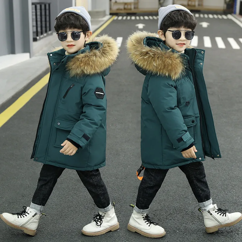 

Children's clothing, cotton jacket, winter clothes, boys' new style, thick cotton jacket, Korean version, medium to long style,