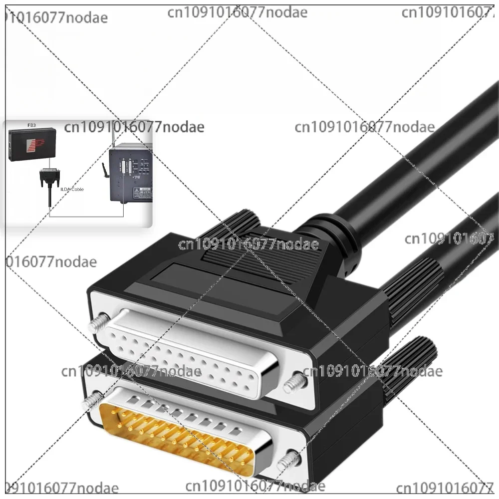 Laser Light ILDA Line DB25 Pin Double Shielded Signal Line Male and Female Docking Stage Performance FB4/FB3 Laser Light