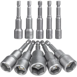 8/10pcs 6mm-13mm Hex Sockets Sleeve Nozzles Nut Driver Set Screwdriver Set Bits Sets Tools Socket Wrenches Screw Driver Tool Kit