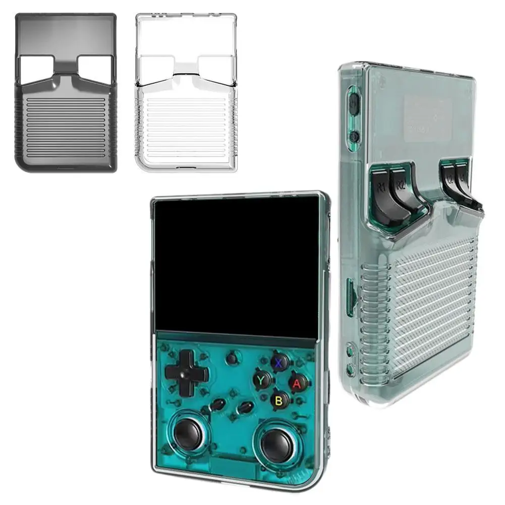 ل ANBERNIC RG 35XXPRO حافظة واقية محمولة ريترو محمولة لعبة فيديو وحدة التحكم للصدمات لينة غطاء شفاف من البولي يوريثان #4