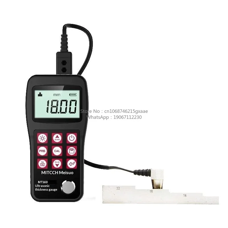 Ultrasonic Thickness Gauge for MT150 MT160 MT180 MT200 MT600 Steel Plate Pipe Wall Component Plastic with 0.1 mm 0.01 mm