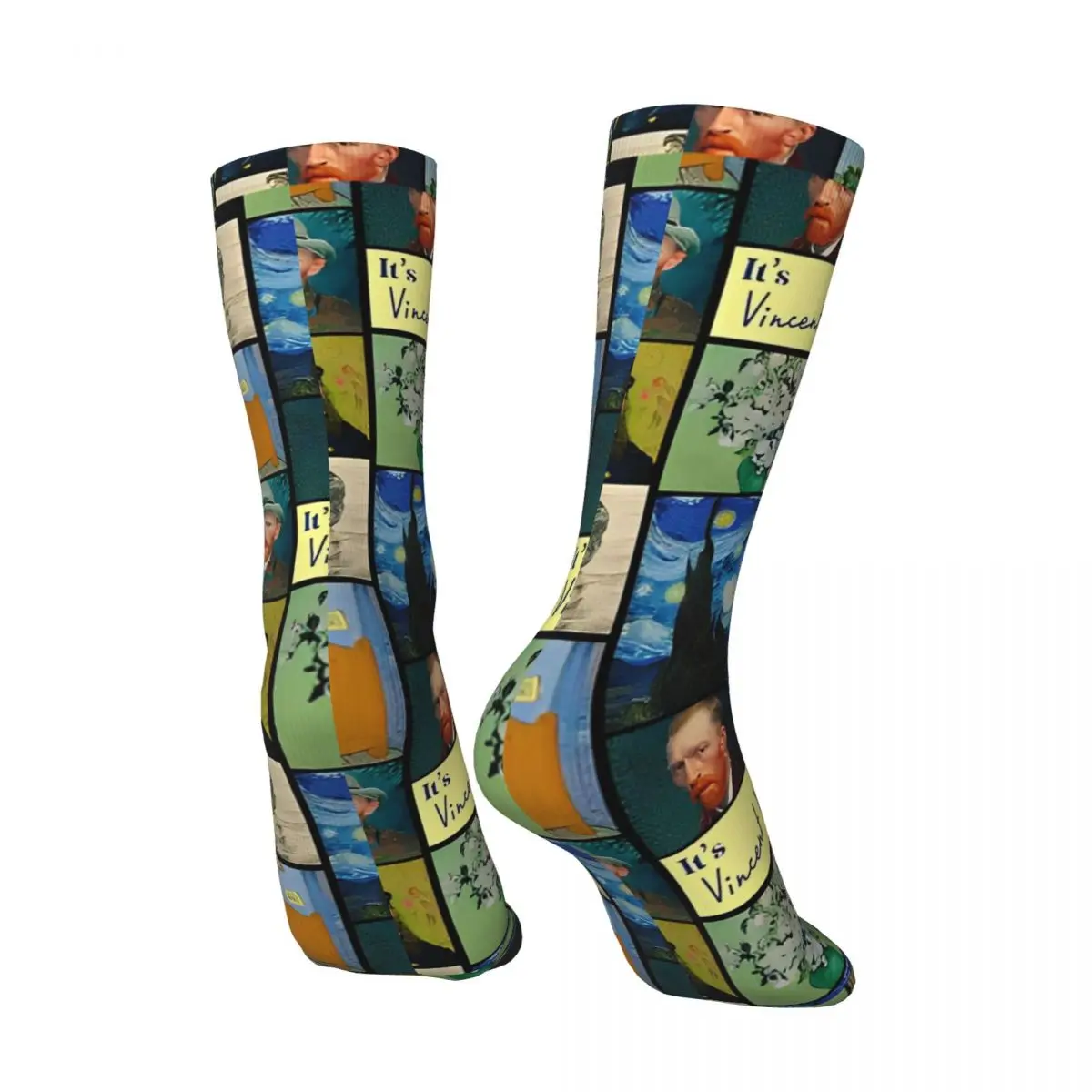 Van Gogh Stockings Its Vincent Design Funny Socks Autumn Anti Skid Socks Women Men Outdoor Breathable Socks