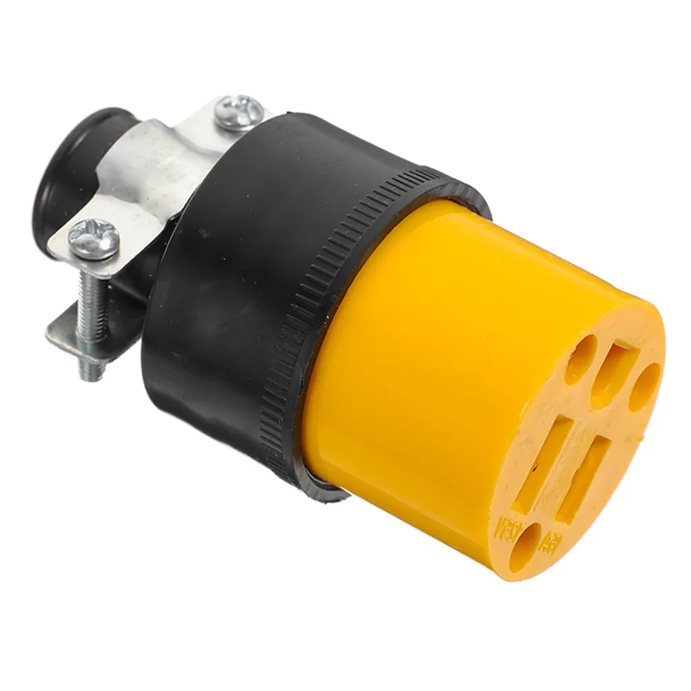 Female Cord End Replacement 3-Prong Grounding Electrical Connector for Extension Cord Repair 15A 125V Heavy Duty Secure