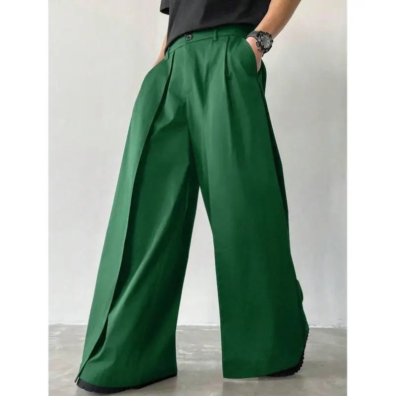 

Cross-Border New Multi-Piece Patchwork Loose Men's Japanese Sle Deep Casual Pants High Waist Straight Leg Other Details