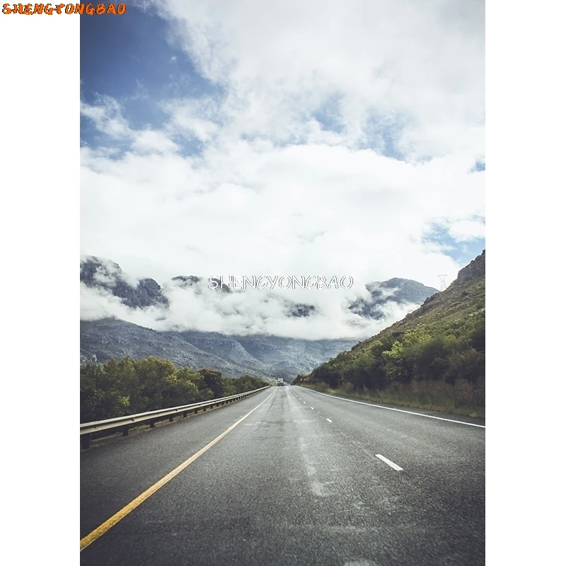 SHENGYONGBAO Route Paysage Naturel Photographie Fond Voyage Paysage Photo Décors Studio Props 2162 TKGL-01