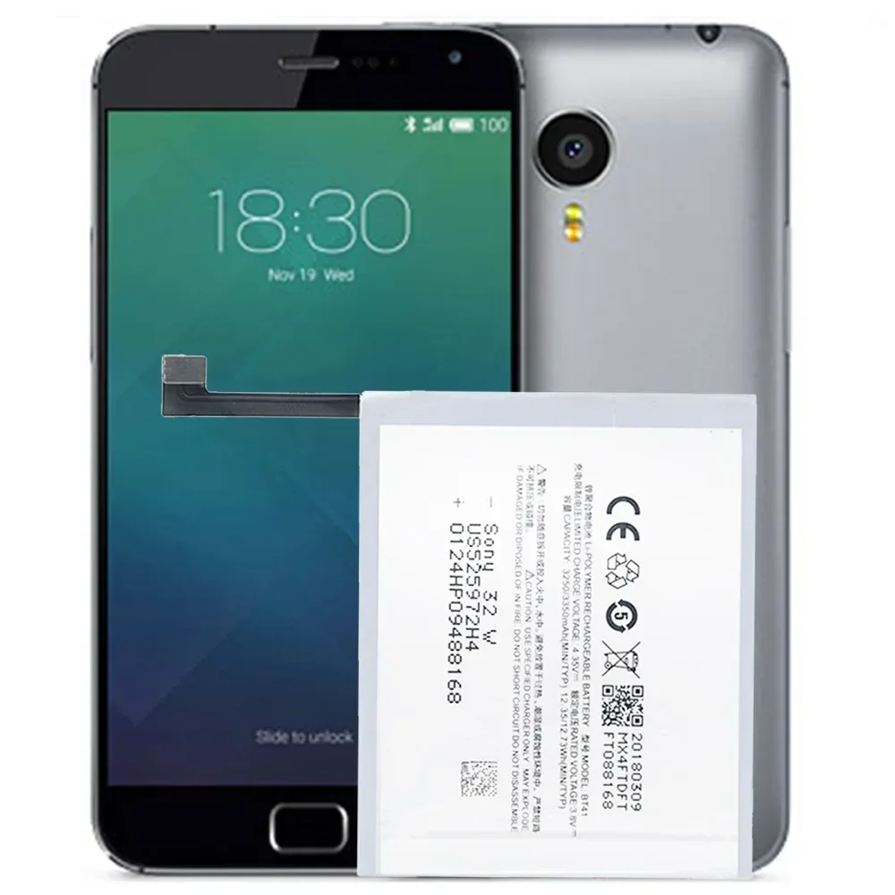 

High Quality Replacement Battery For Meizu MX4 Pro BT41 3350mAh Mobile Phone Large Capacity New Batteries