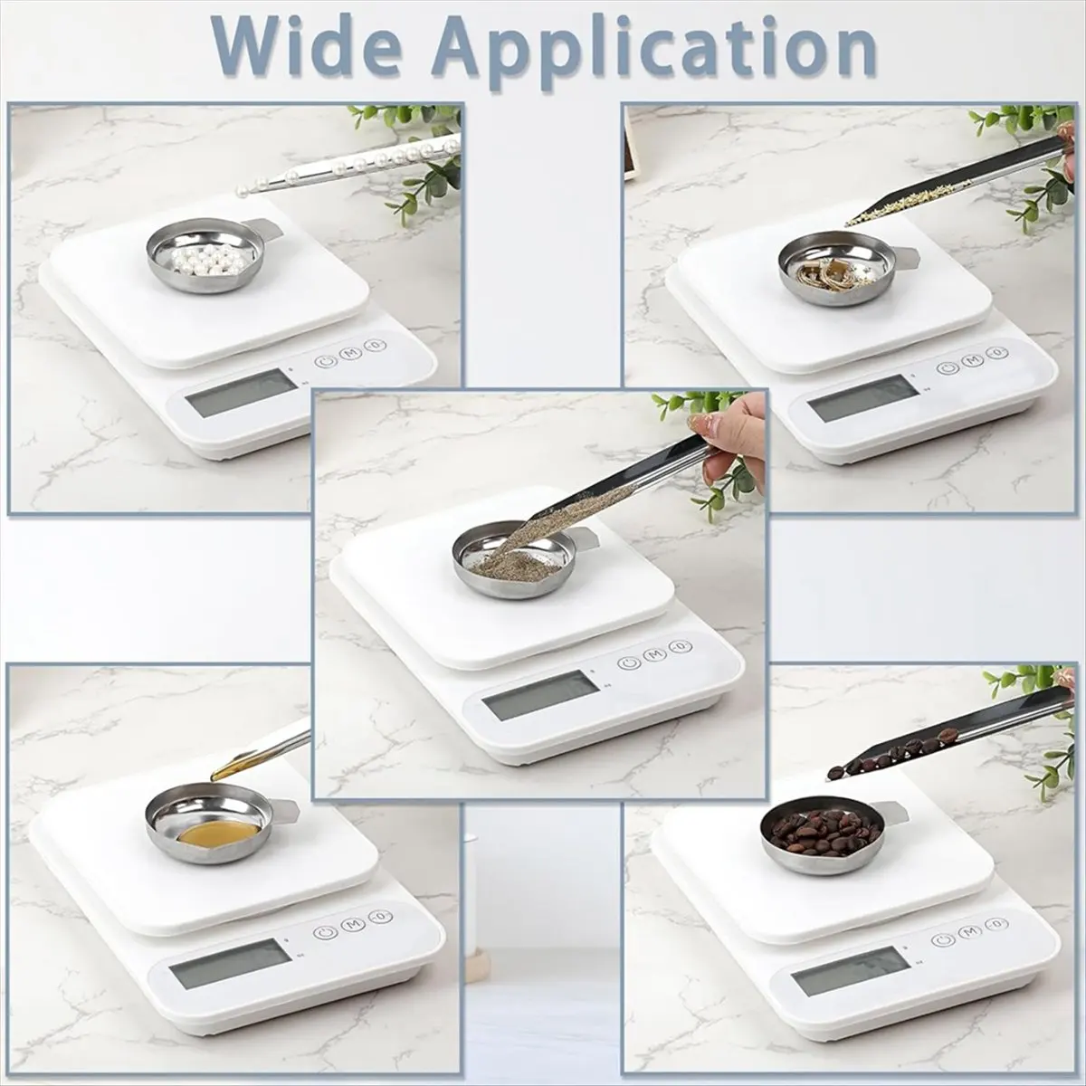 High-quality measuring tools 4PCS Metal Weighing Powder Pan with Scoop, Mini Digital Scale Pan in Stock