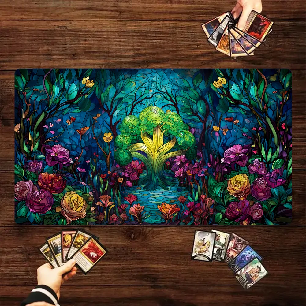 

Vibrant magical elemental design MTG Playmat Magic Card Battle Mat 35X60CM gathering gaming mats tapete magic mtg card pad