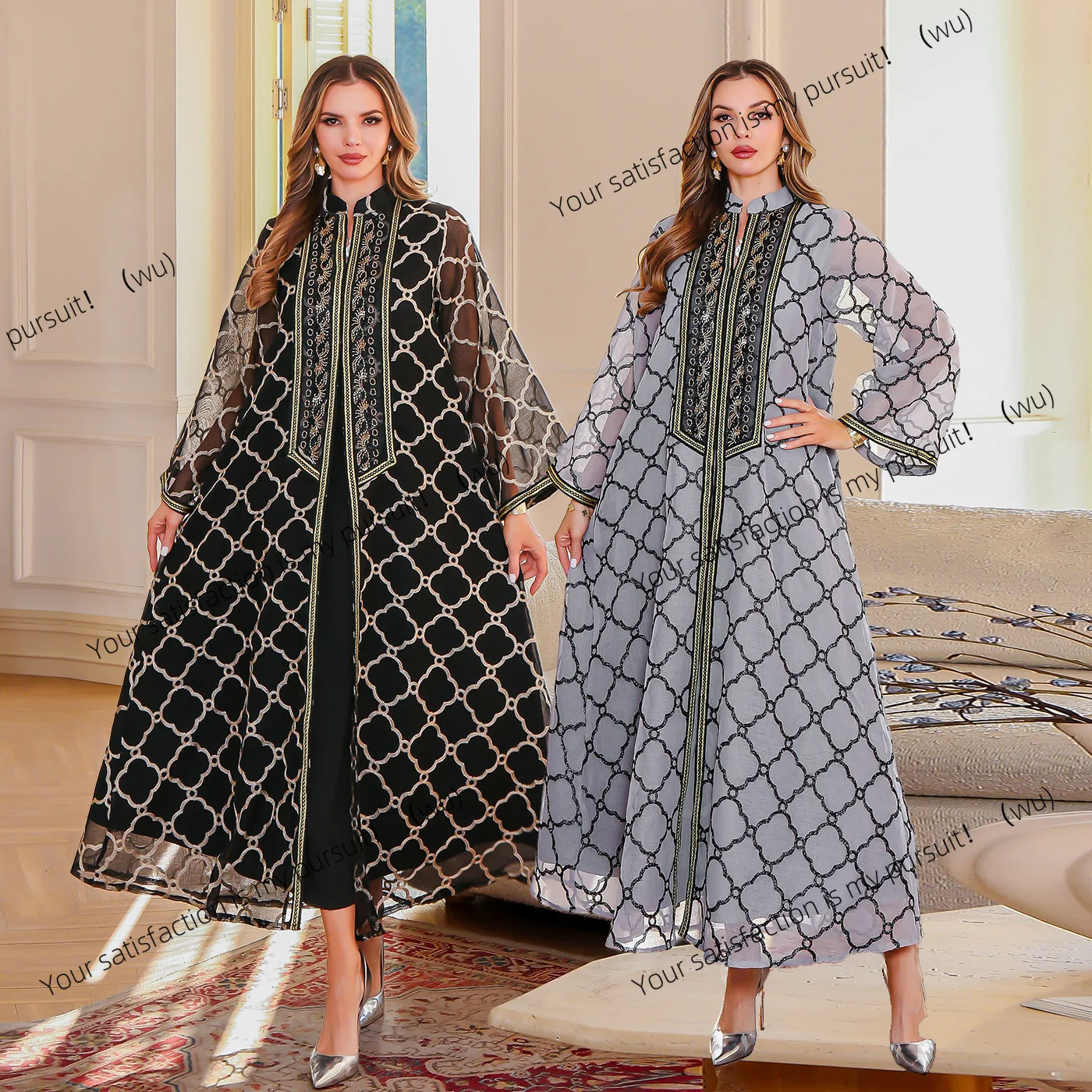 

Ladies' elegant dresses, embroidered robes, women's robes