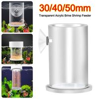 Acrylic Brine Shrimp Feeder Fixed-Point with Suction Cup Fish Feeder Durable Transparent Floating Ring for Aquarium Accessories