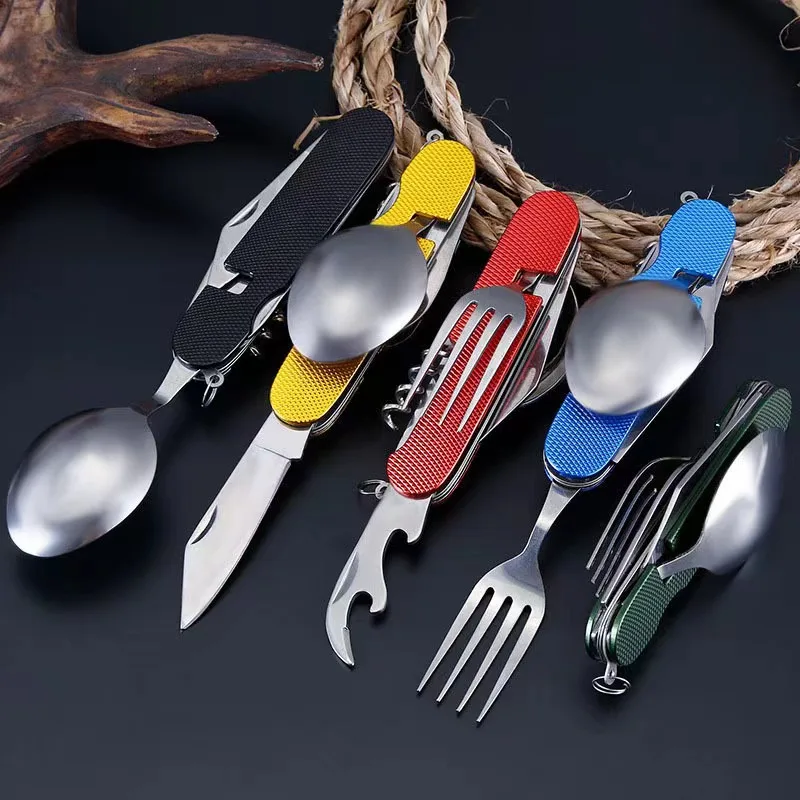 Multifunctional folding detachable combination outdoor travel cutlery Swiss knife gift knife fruit knife mini portable