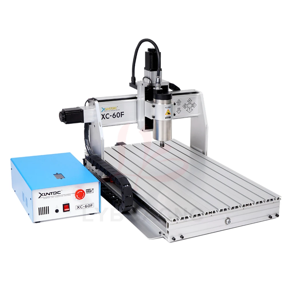 XC-60F CNC Router USB Port 570X385mm 3Axis/4Axis CNC Engraving and Milling Machine for Wood PCB Metal 800W 1500W Linear Guide