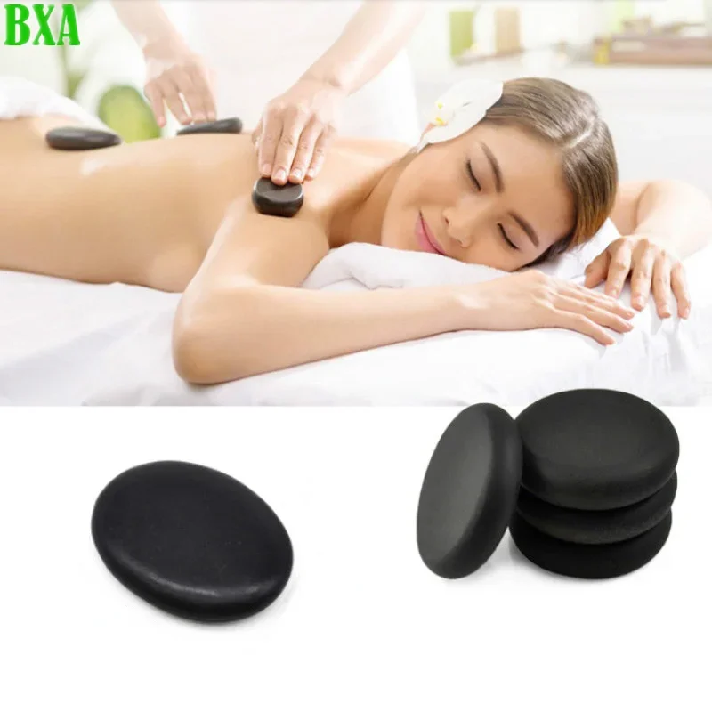 BXA SPA Hot Stone Massage Kit Heater Box Stress Relief Back Pain Health Care Lava Basalt Round Massage Tool Stone