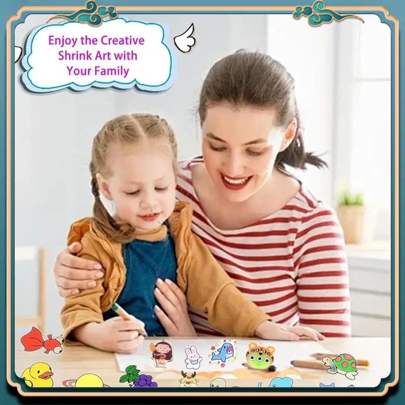 (Nuevo)-160 Uds. Kit de hojas de plástico retráctil, hojas de papel retráctil de 7,9X5,7 pulgadas y llaveros, accesorios para manualidades DIY para niños