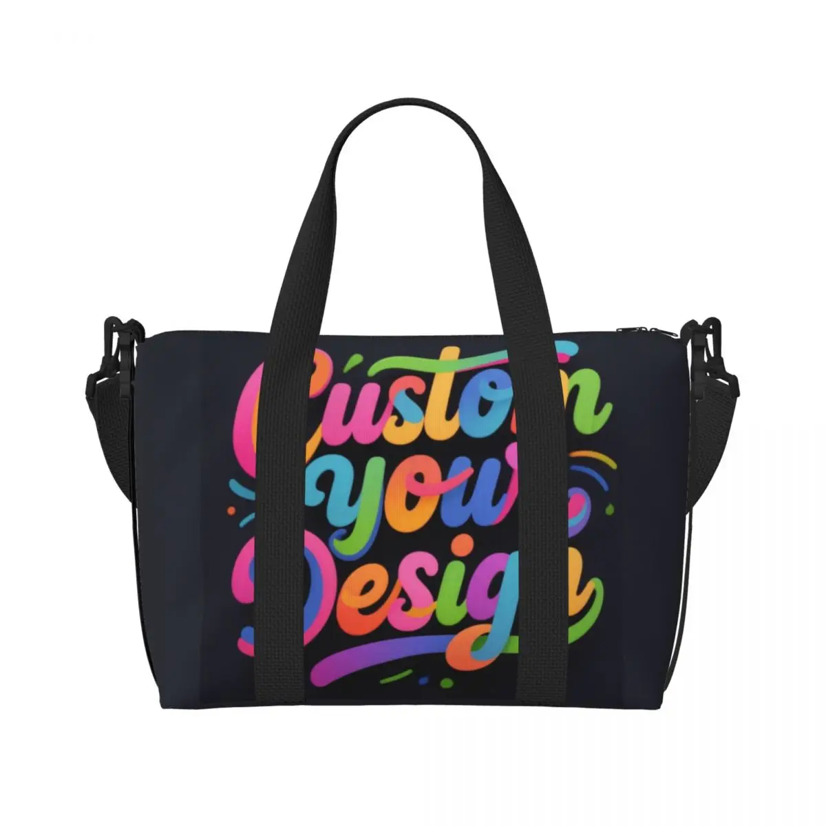 

Custom Custom Your Photo Logo Text Beach Tote Bag for Women Extra Large Gym Carry On Personalized Image Travel Shopping Bags