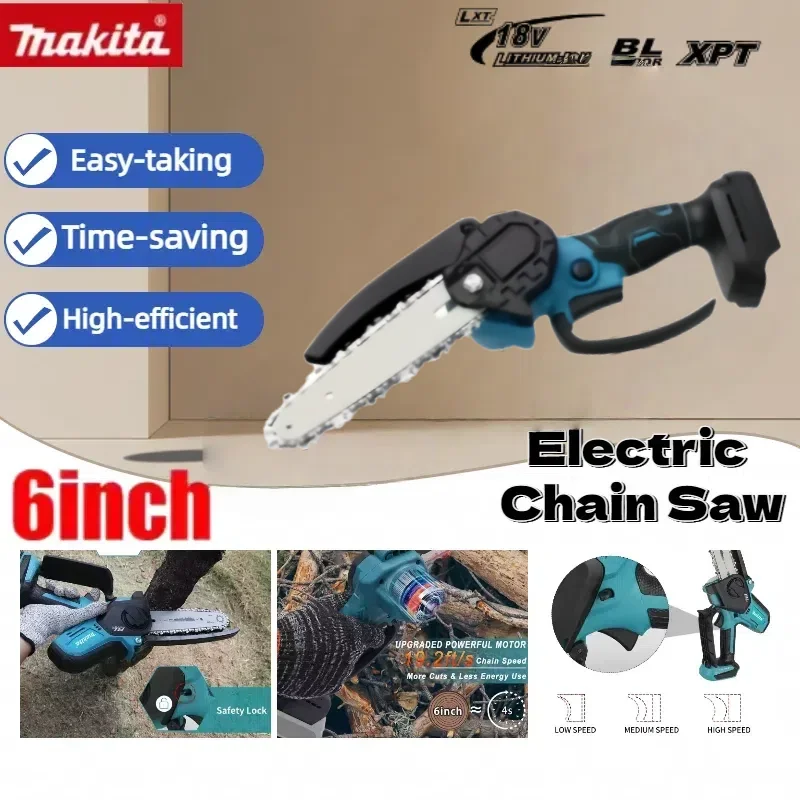 마키타 6인치 전기톱 휴대용 목재 절단용 무선 전기톱 목공용 전동 공구