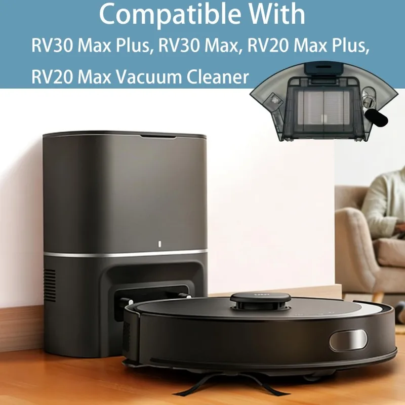2-in-1 Water Tank Dust Box For TP-Link Tapo RV30 Plus/RV20 Max Robot Vacuum Cleaner Replacement Accessory Water Storage Tank Bin