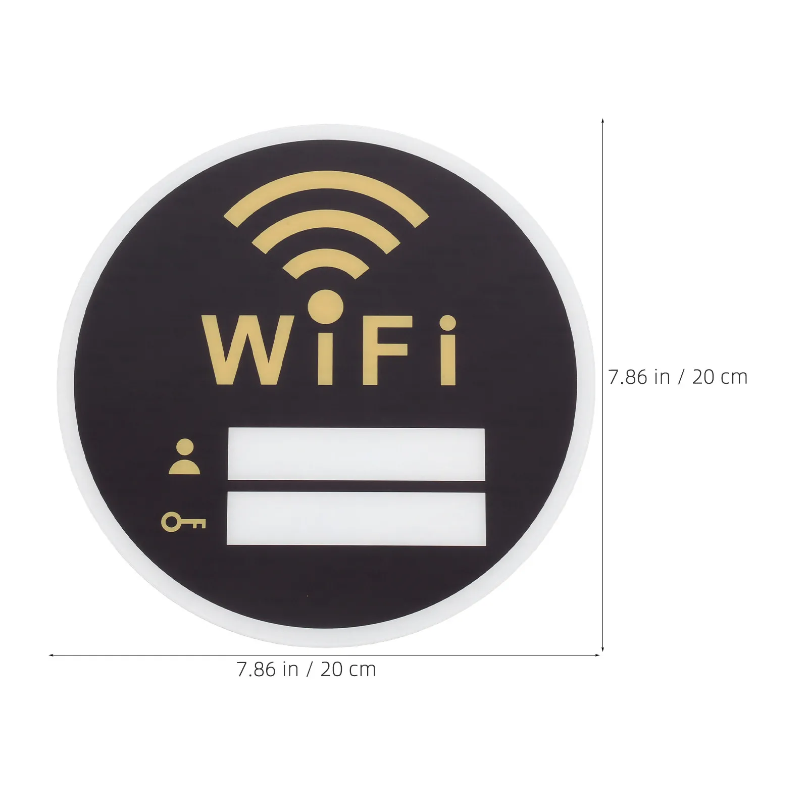 WiFi Acrylic Reminder Sign 20x20cm Functional Decorative Wall Mount for Restroom Hotel Villa Apartment Public Space and Tourist